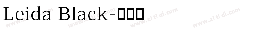 Leida Black字体转换